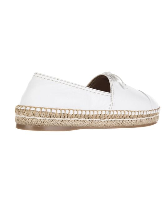 Prada Leather Women's Espadrilles Slip On Shoes in White - Save 16% - Lyst