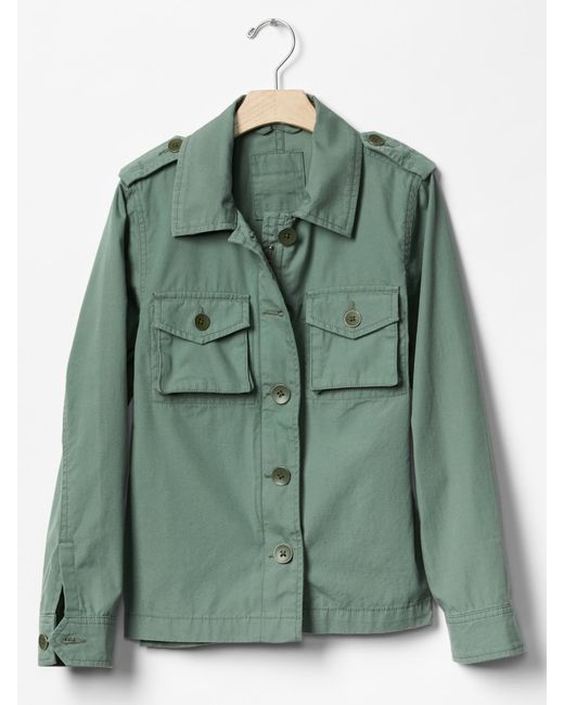gap canvas shirt jacket in green twig save 42 lyst gap canvas shirt jacket in green twig save 42 lyst