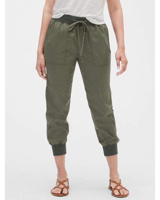 gap drawstring joggers in linen