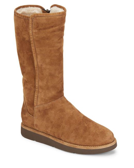 shearling tractor boots