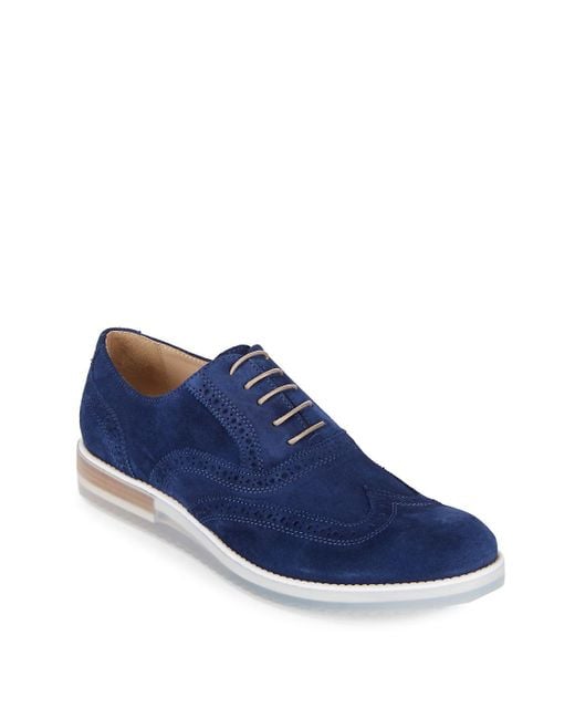 Lyst - Bugatchi Suede Brogue Shoes for Men