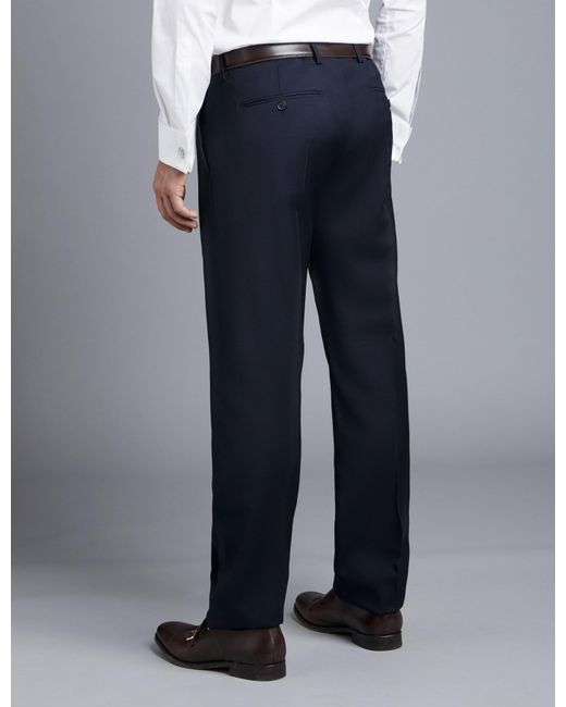 Hawes & Curtis Navy Twill Classic Fit Suit Pants 40