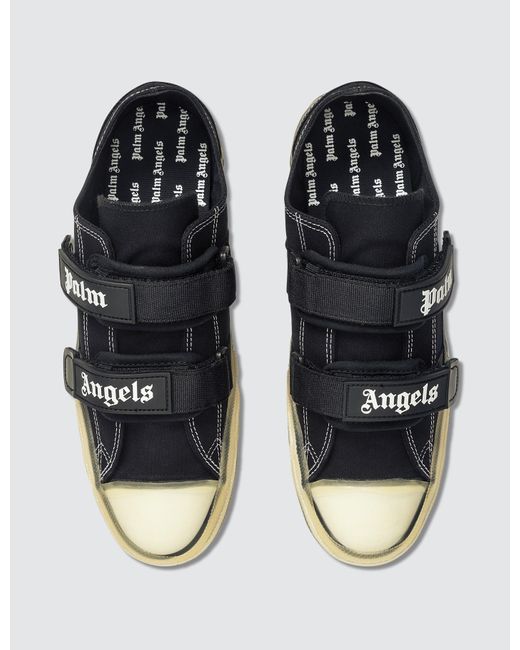 palm angels black velcro vulcanized sneakers