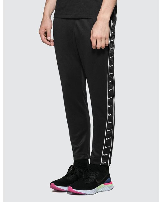 Nike Side Swoosh Logo Track Pants in Black for Men - Lyst