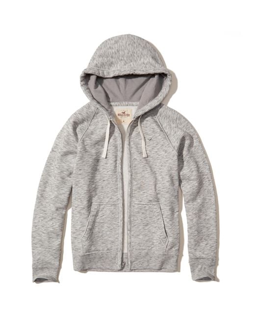 Hollister Full-zip Icon Hoodie In Gray For Men - Save 52% | Lyst