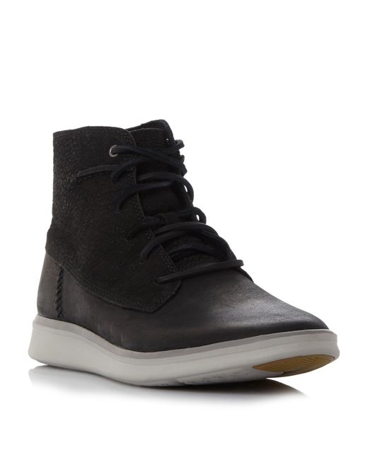 Ugg Lamont Lace Up White Sole Boots in Black for Men Lyst