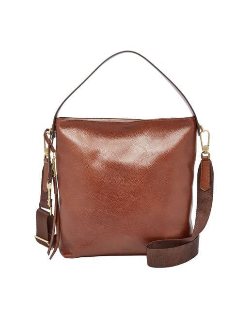 fossil maya small hobo brown