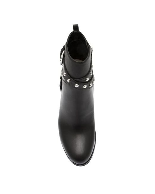 mk black leather boots