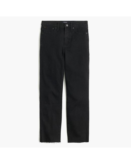 J.Crew Cotton Vintage Straight Jean With Straight-cut Hem In Black - Lyst
