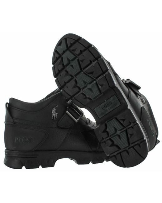 polo duck boots black