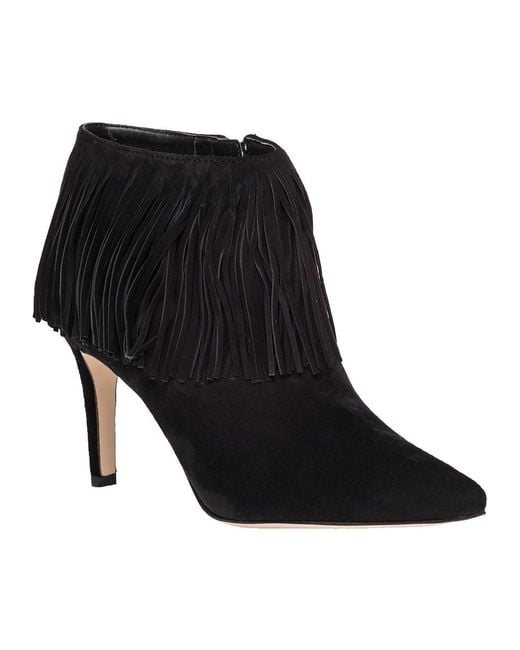 Lyst - Sam Edelman Kandice Fringed Ankle Boots in Black