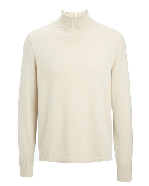 Joseph Mongolian Cashmere Roll Neck Sweater in Natural for Men | Lyst