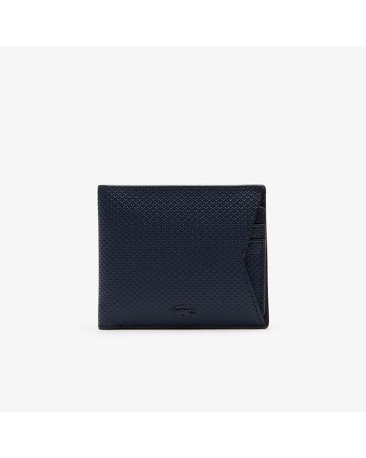Lacoste Chantaco Leather 8 Card Holder And Wallet in Blue for Men - Lyst