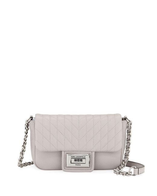 Karl Lagerfeld Agyness Quilted-leather Crossbody Bag - Lyst