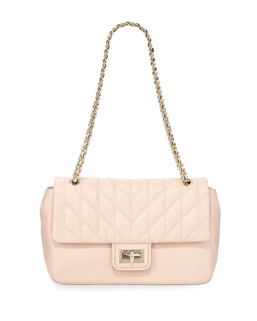 karl lagerfeld paris agyness quilted shoulder bag