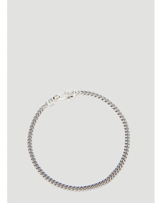Lyst Tom Wood 7 Inch Silver Curb Bracelet In Metallic Tom Wood Metallic 7 Inch Silver Curb Bracelet In For Men Lyst