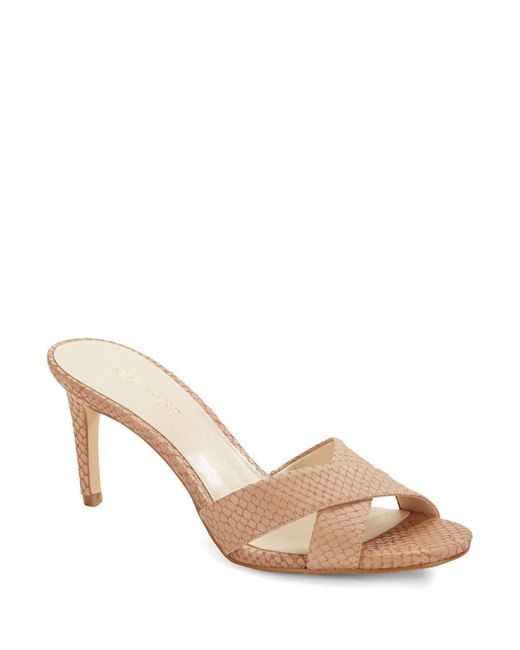 nine west allto leather sandals in save 50 lyst nine west allto leather sandals in save 50 lyst