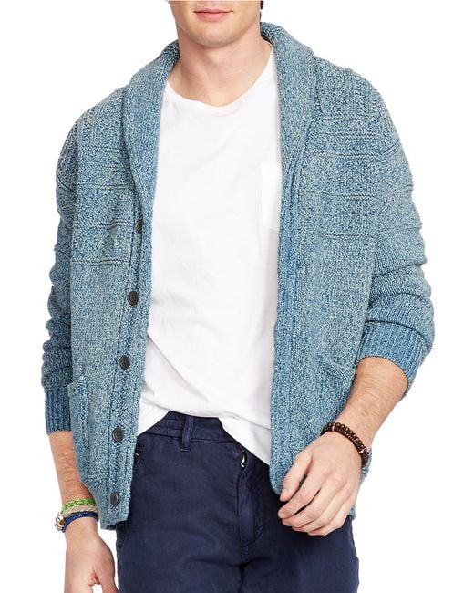 Polo ralph lauren Shawl Collar Cardigan in Blue for Men (Indigo Blue