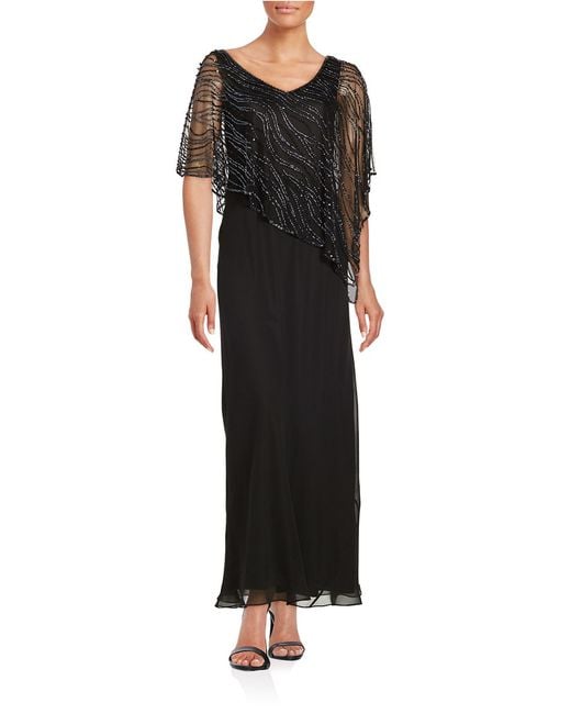 j kara beaded popover gown