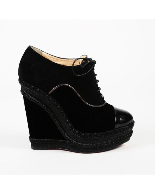 louboutin wedge booties