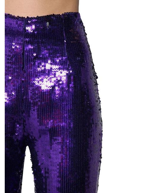 16Arlington Sequined Techno Pants in Purple Lyst