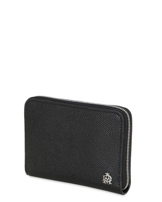 Dunhill Small Leather Zip Around Wallet in Black for Men | Lyst