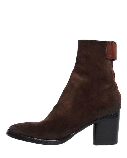 Lyst - Alberto Fasciani 70mm Suede Ankle Boots in Brown ... Alberto Fasciani - Brown 70mm Suede Ankle Boots - Lyst ...