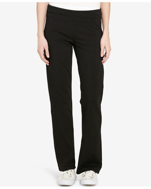 Lauren by ralph lauren Jerseyknit Performance Yoga Pants in Black Lyst