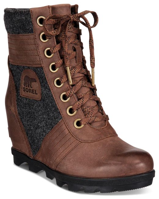 sorel brown wedge