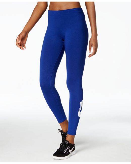 Nike Leg-a-see Dri-fit Leggings in Blue (Deep Royal Blue/White) | Lyst