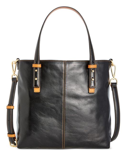 Vera bradley Sagebrush Leather Satchel in Black | Lyst