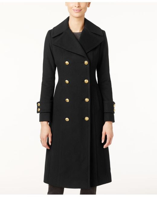 buy double breasted walker wool blend coat with belt