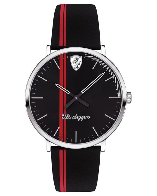 Ferrari Men's Ultraleggero Black Silicone Strap Watch 40mm
