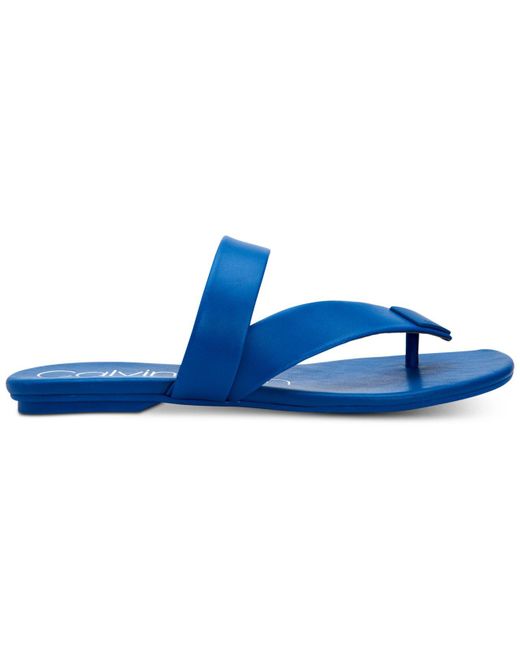 calvin klein saurin flat sandals