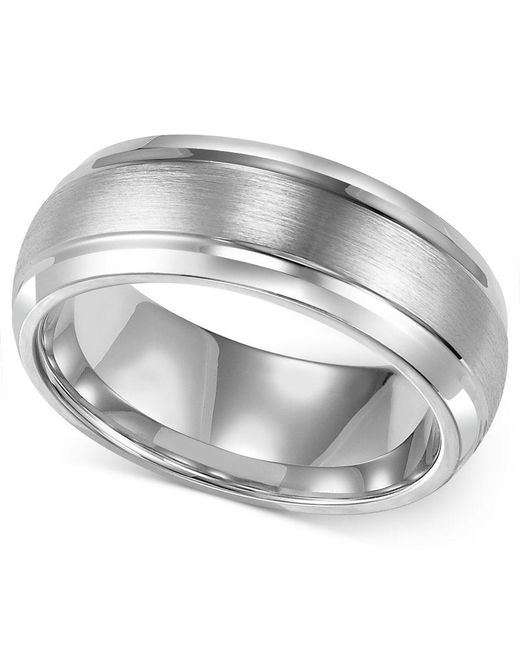 Triton Men's Cobalt Ring, 8mm Wedding Band in Metallic for Men | Lyst