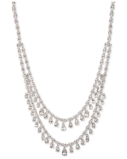 Givenchy Silver-tone Shaky Crystal Double-row Statement ...