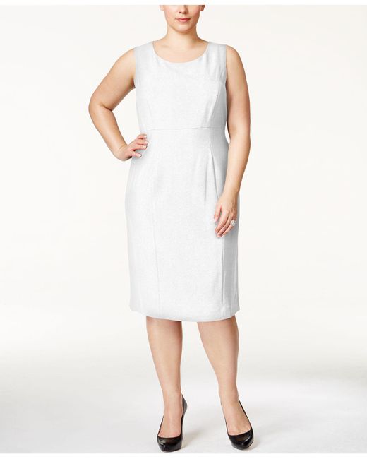 White sheath dresses sale plus size