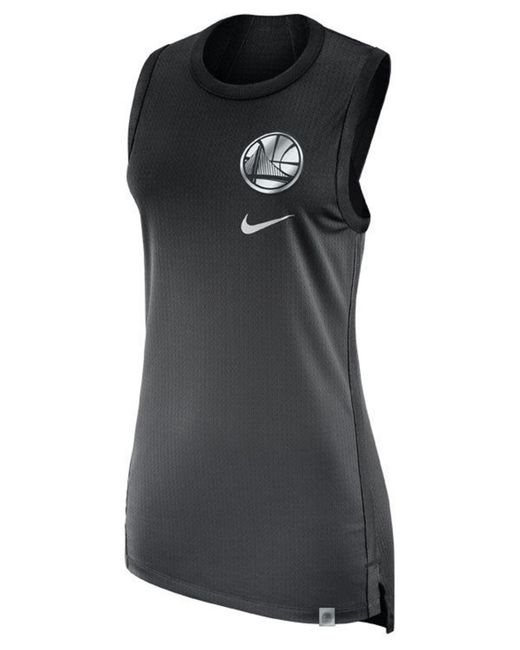 Nike Golden State Warriors Jersey Long Tank in Black - Lyst