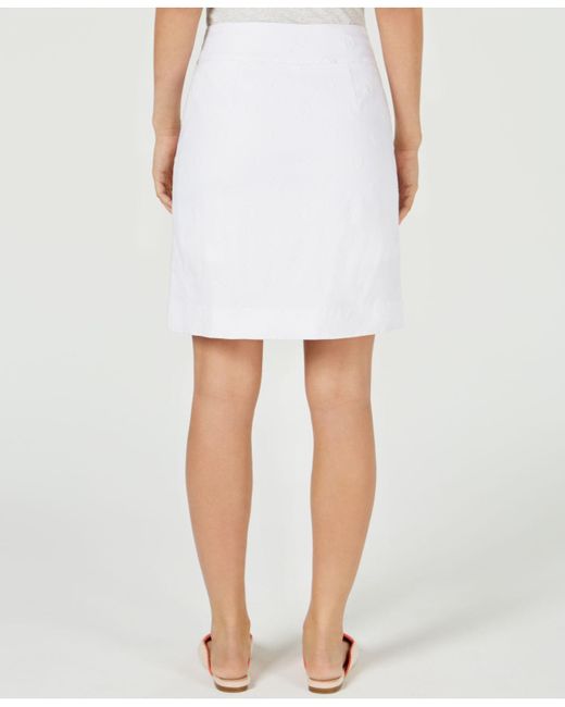 Charter Club Synthetic Petite Embroidered Skort, Created For Macy's in Bright White (White 