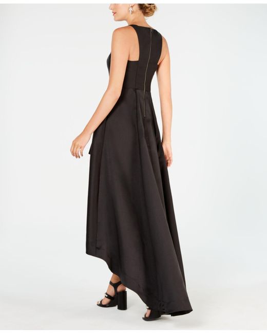 adrianna papell mikado high low gown