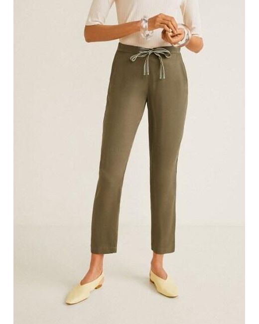 mango drawstring trousers