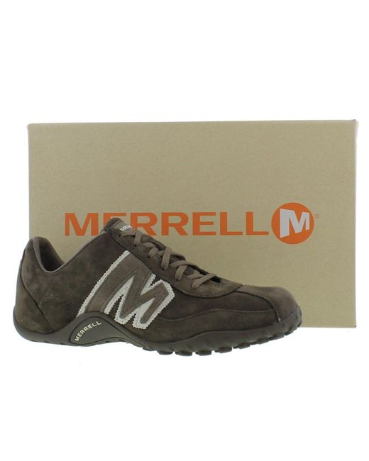 merrell leather trainers