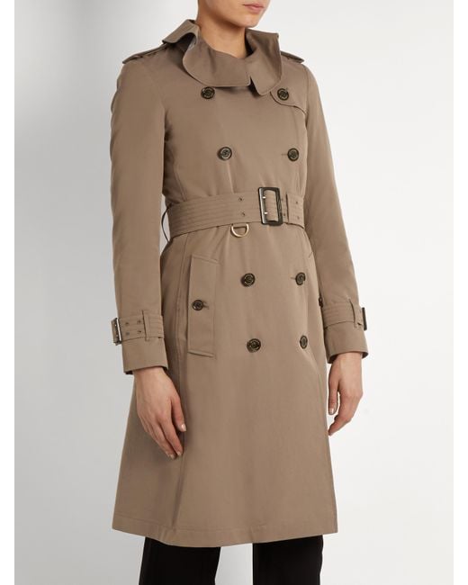Burberry Tuck Waist Trench Coat In Natural Lyst Gallery
