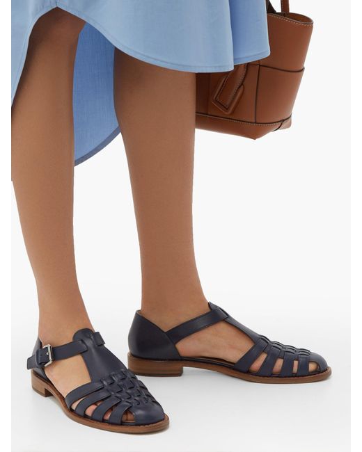 Church s Kelsey  Leather Sandals  in Blue Lyst