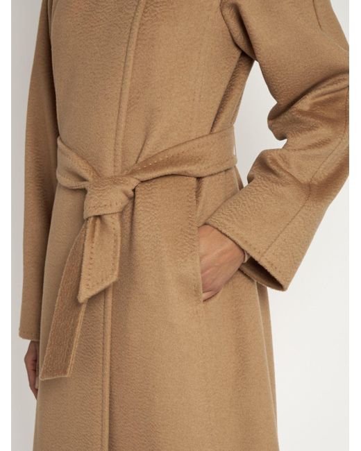 Lyst - Max Mara Manuela Camel-Hair Coat in Natural - Save 45. ...