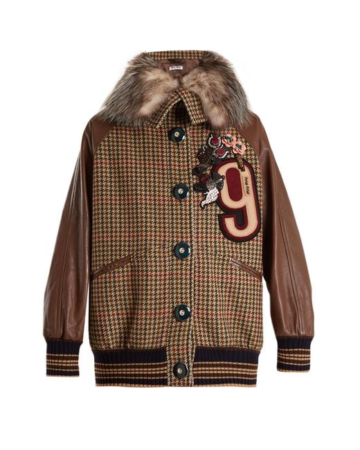 miu miu houndstooth jacket