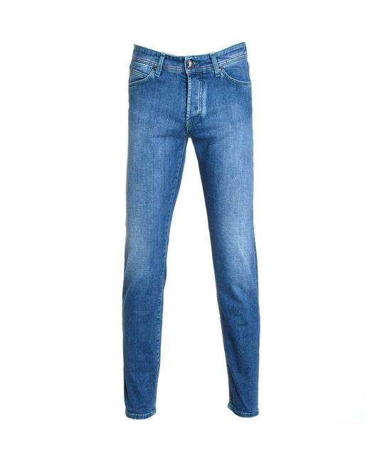 Roy Rogers Blue Cotton Jeans in Blue for Men - Lyst