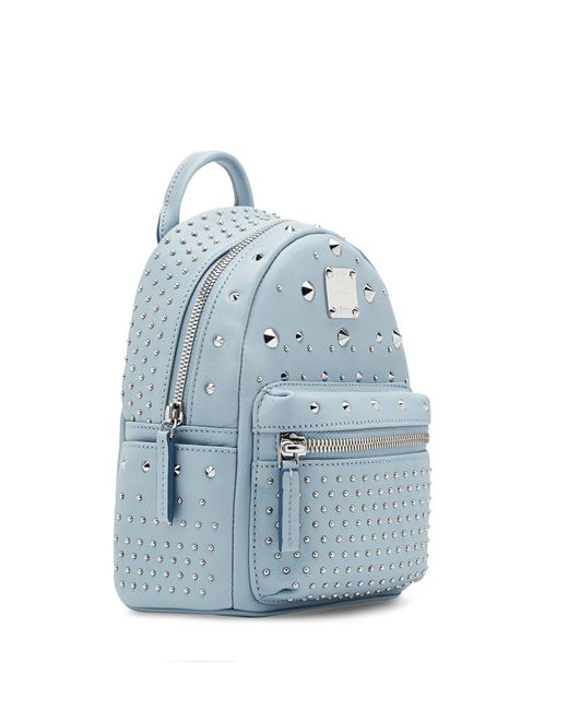 Mcm Stark Special Bebe Boo Leather Backpack in Blue (Sky Blue) - Save 8% | Lyst