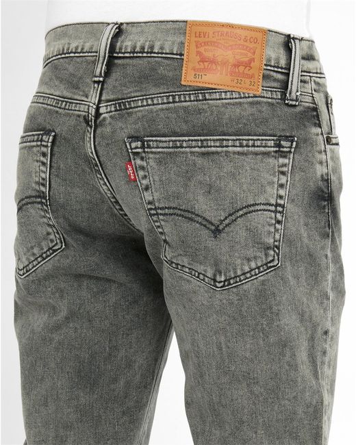 Levi's Grey 511 Rock Slim-fit Jeans in Gray for Men | Lyst