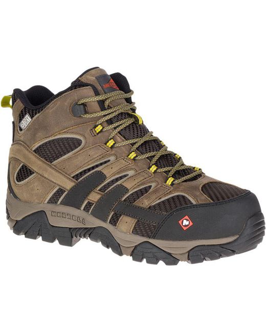 men's moab 2 vent mid waterproof comp toe work boot wide width